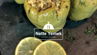 zeytinyagli biber dolmasi yesillik ve tulum peynirli